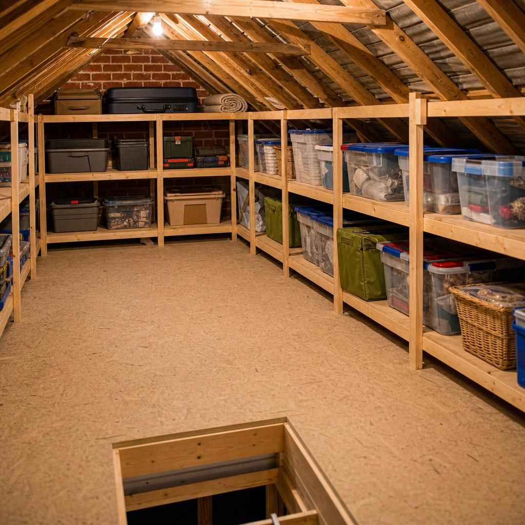 Safety features of loft shelving