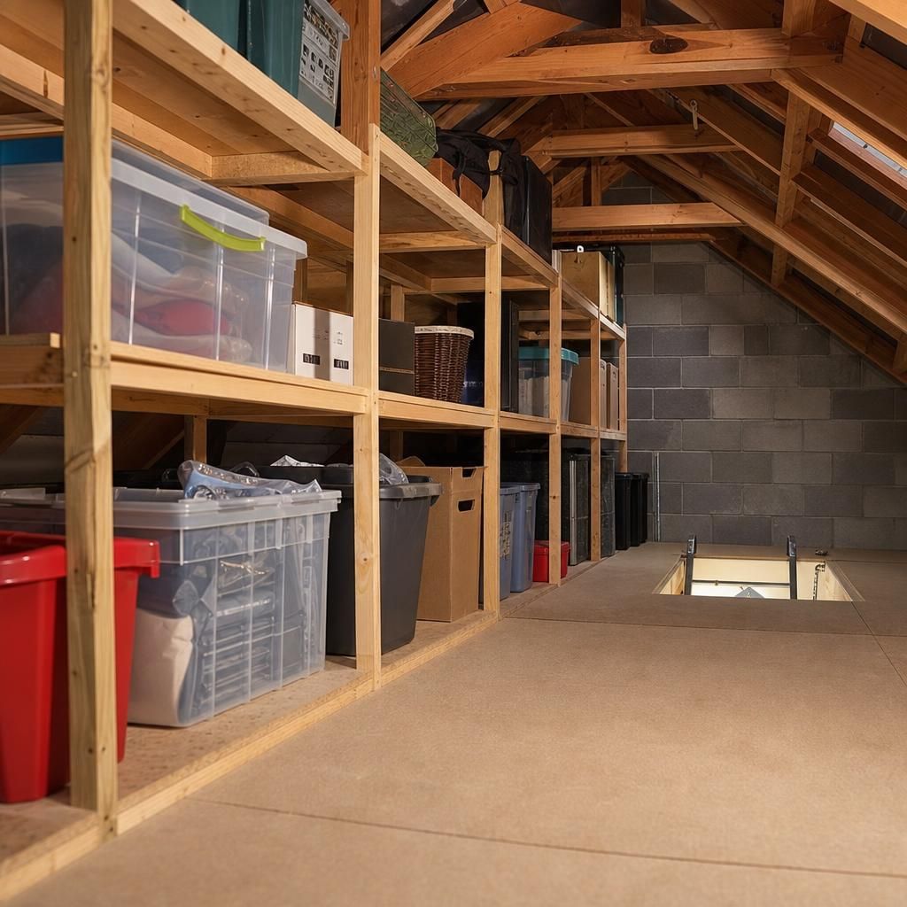 Aesthetic loft shelving designs