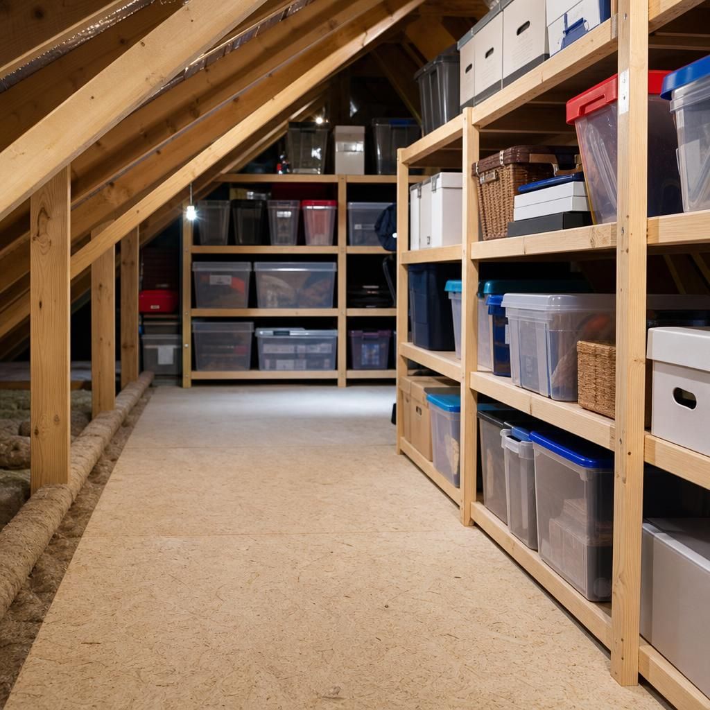 Loft Space Before Shelving Installation