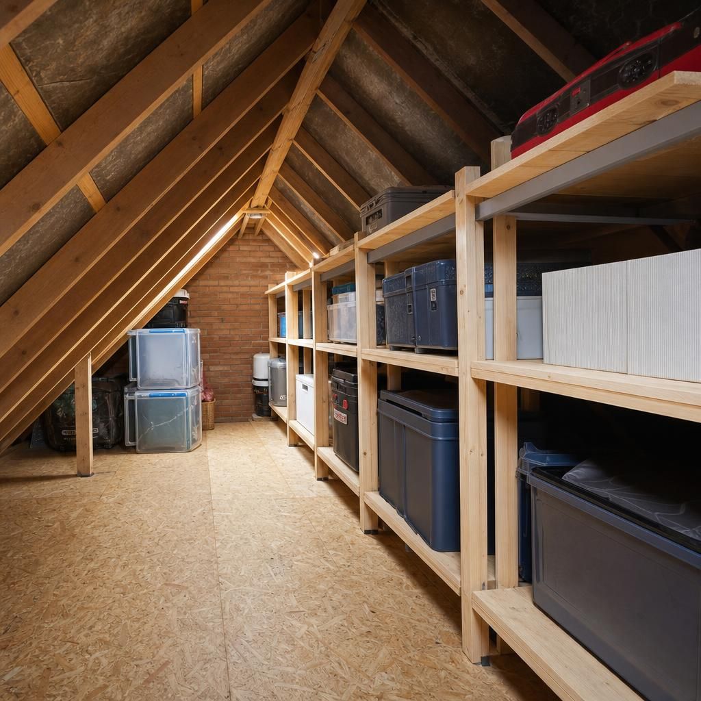 Loft Space After Shelving Installation