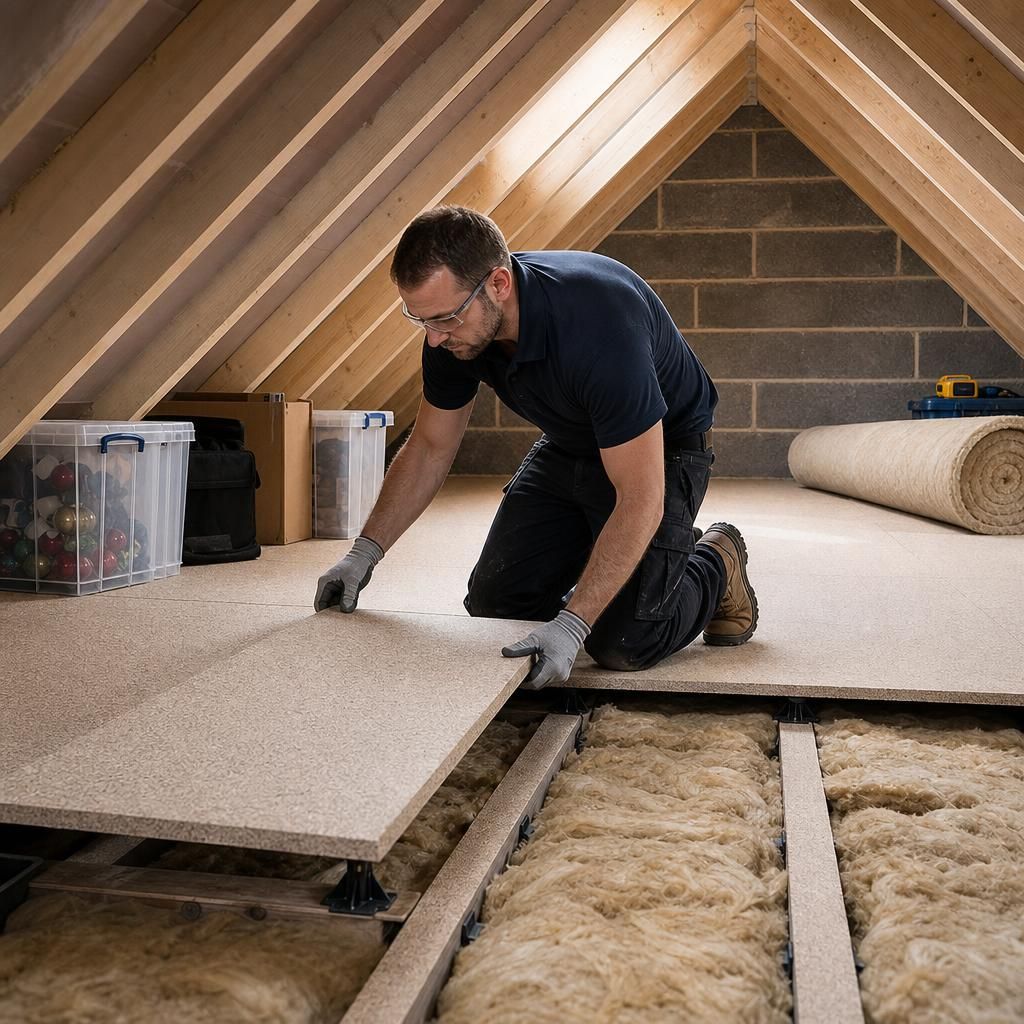 Rigid foam insulation in attic