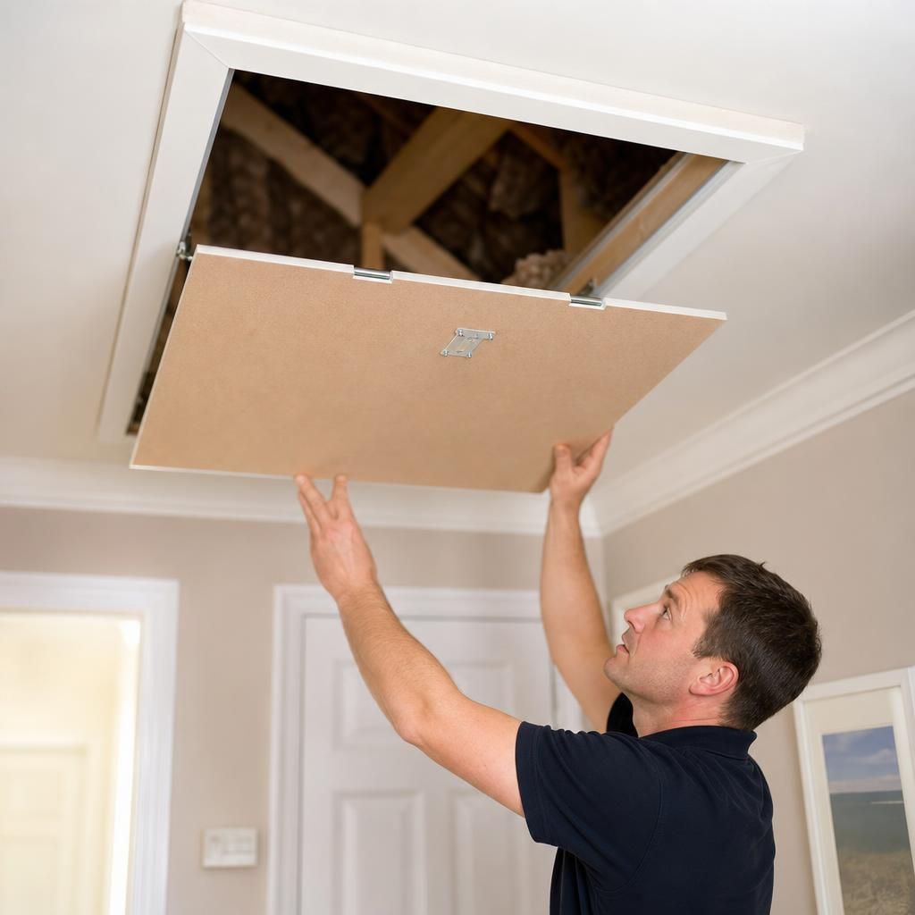 Two-stage installation process of the GL250 Loft Door