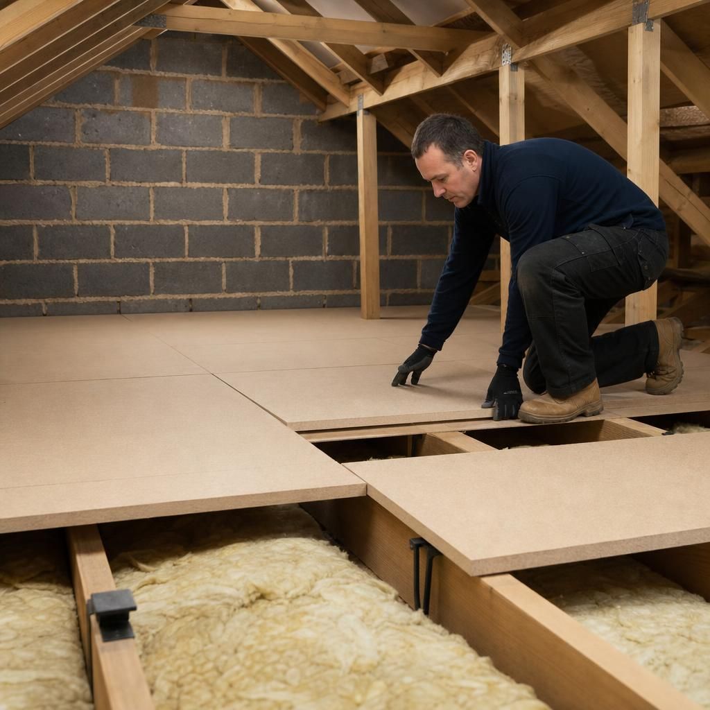 Loft storage panel installation process