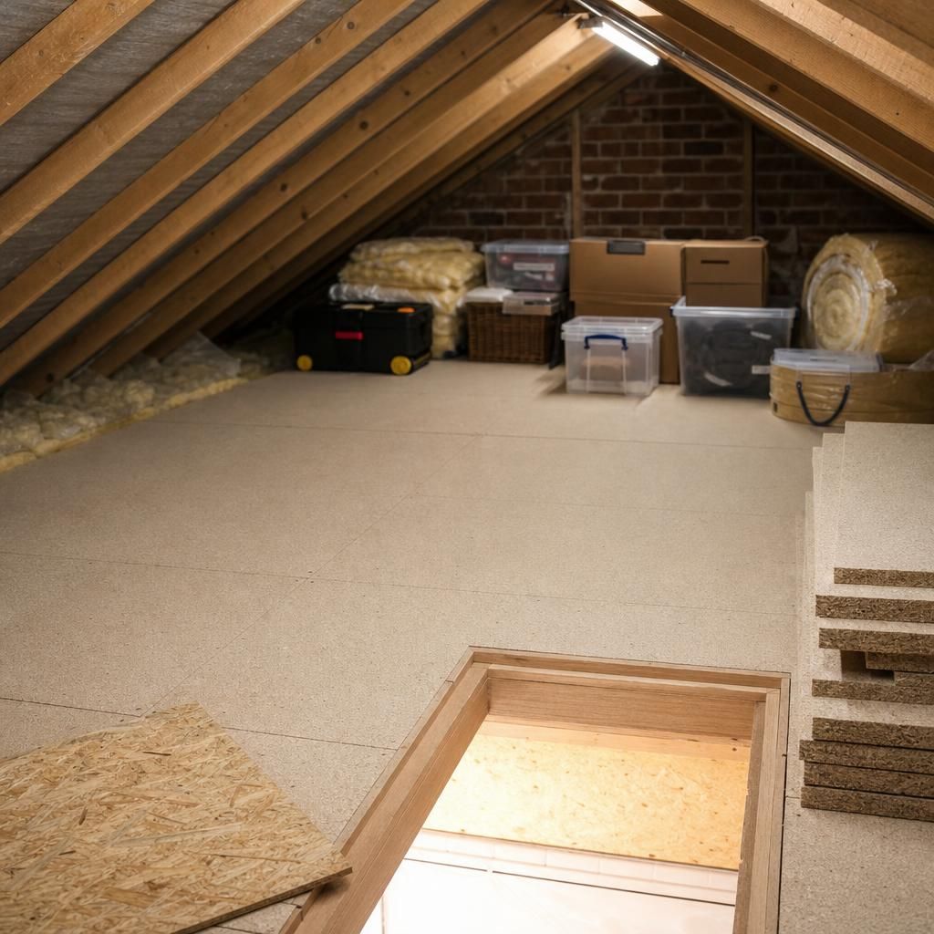 Converting loft space into a storage area