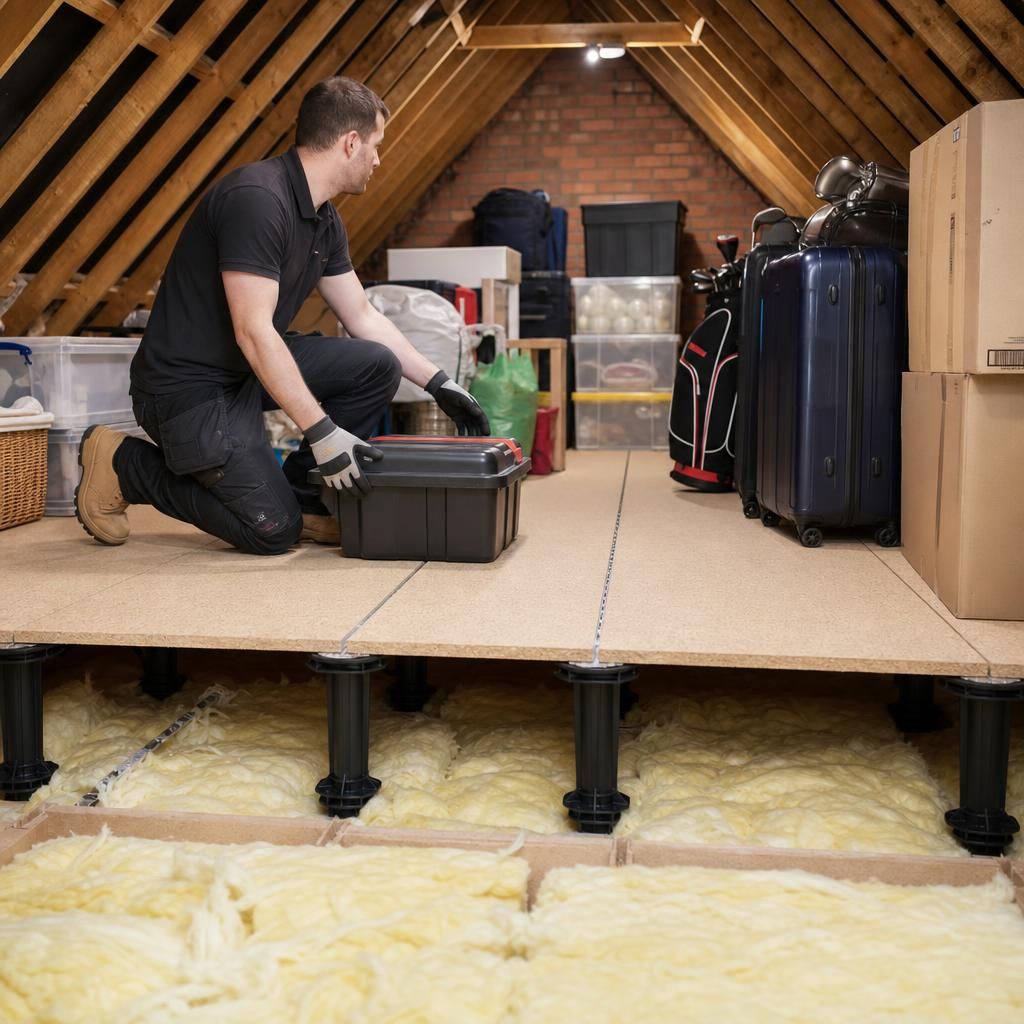 Energy-efficient loft with proper insulation and storage