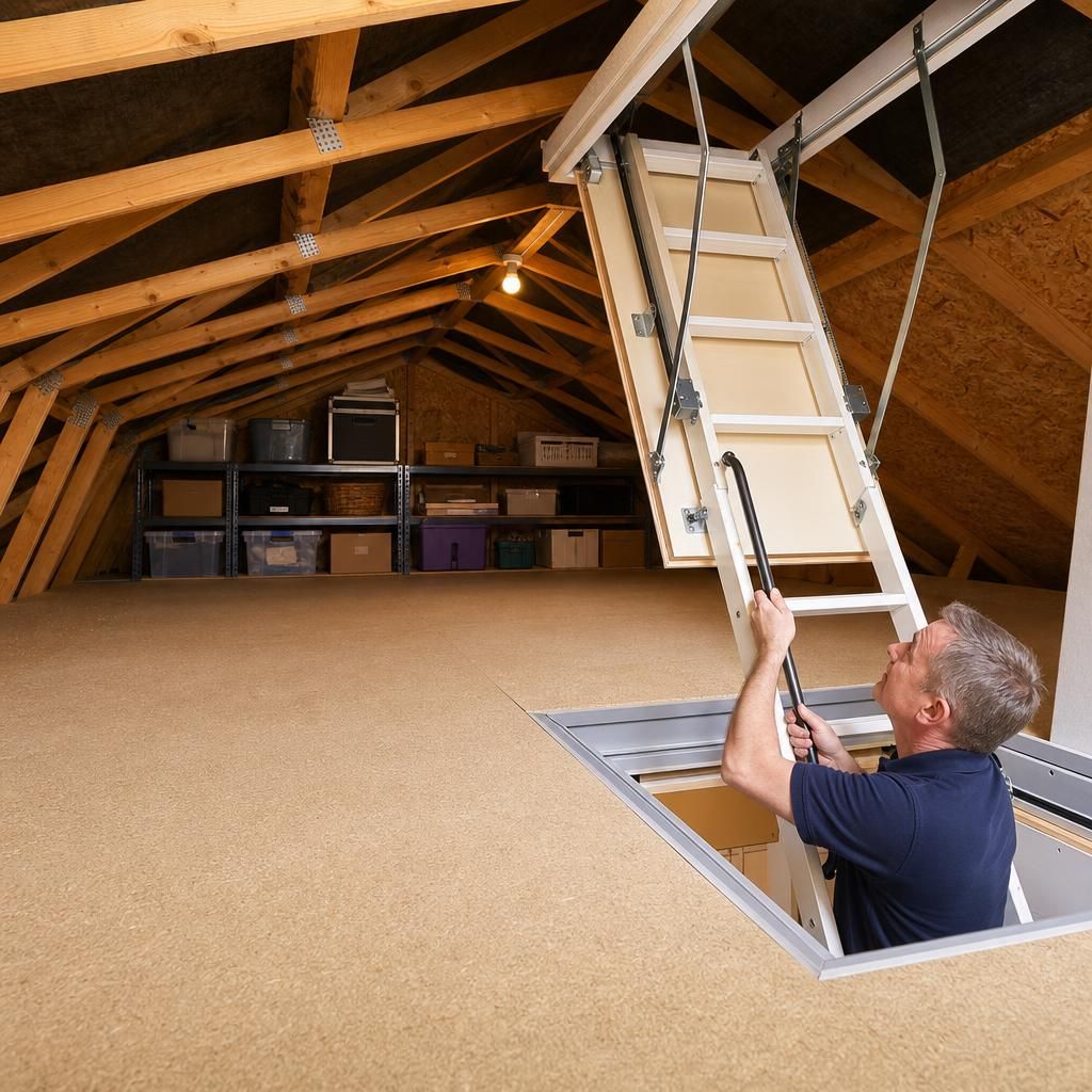 Installation of a loft ladder