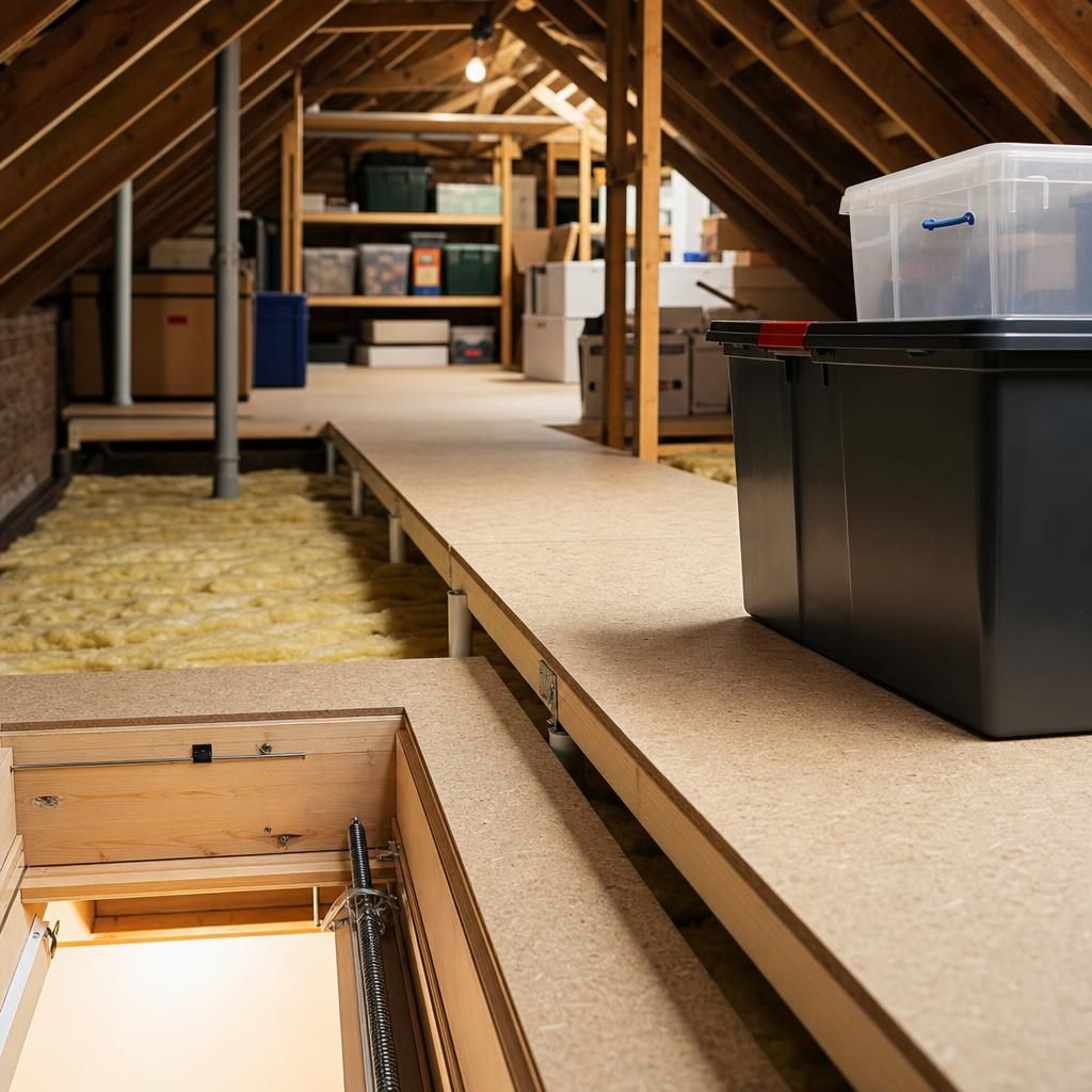 Modern loft hatch with flush finish