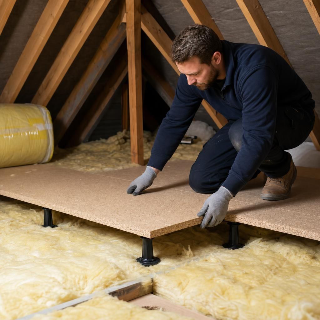 Various types of loft flooring legs