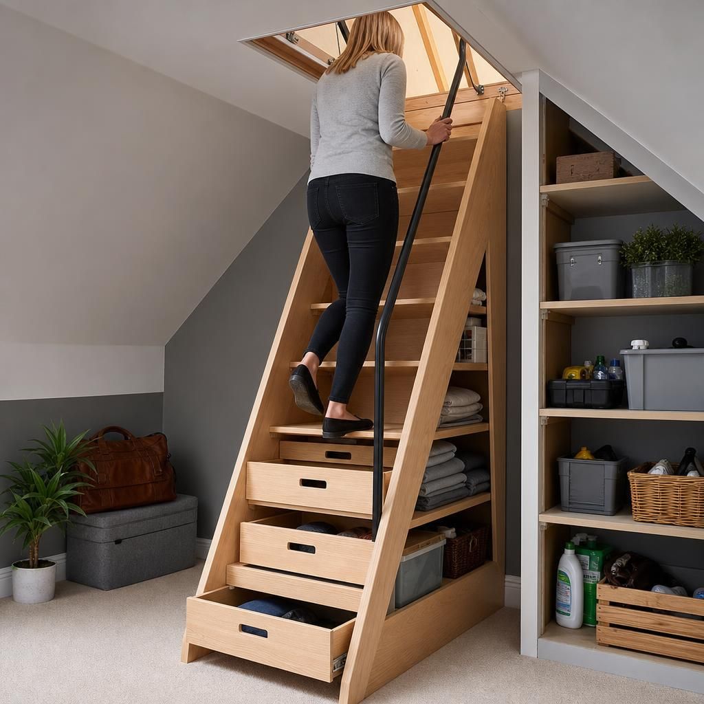 Loft steps detailing material durability
