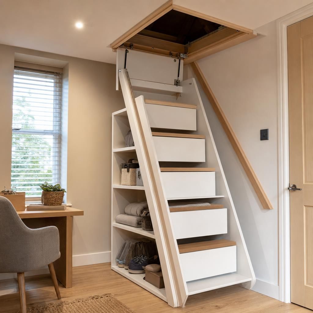 Installation of a LoftZone raised storage system